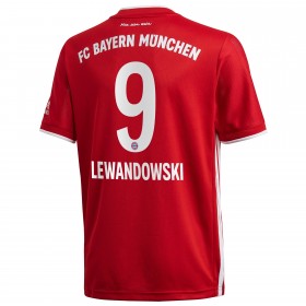 Fußballtrikots FC Bayern München Robert Lewandowski 9 2020-2021 Kurzarm Heimtrikotsatz kaufen